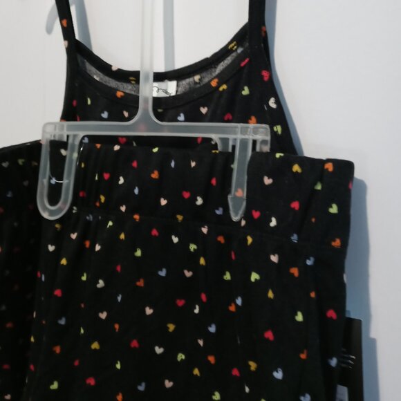Art Class Girls' 2pc Black Rainbow Hearts Print Pajamas Set Size XL (14) - Picture 5 of 9